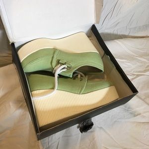 Korean Platform Sneakers Mint Green Size 39